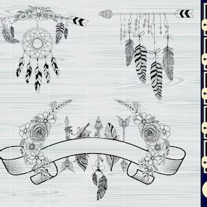 Arrow Flower Svg Arrows And Feather Arrow And Flowers Cut File