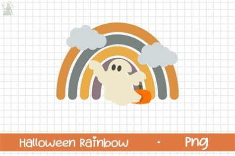 Halloween Rainbow Sublimation Clipart Graphic By Pawsitivelyaesthetic