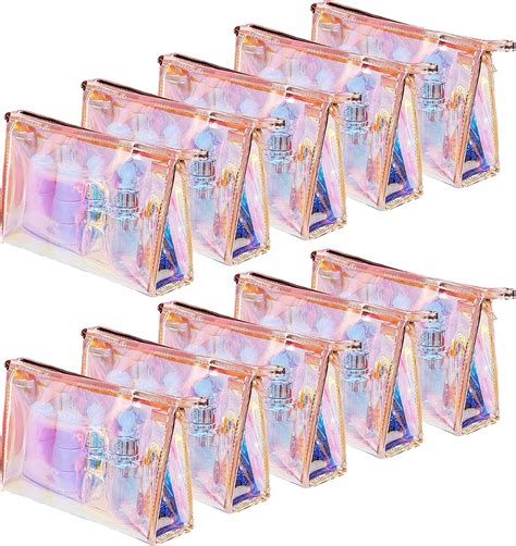 Amazon Voittozege Pcs Holographic Makeup Bag Bulk Iridescent