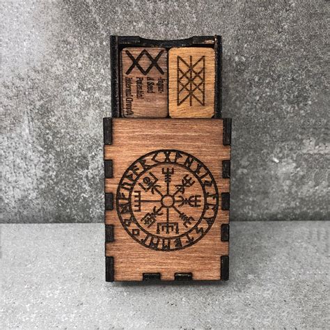 LEARNING Rune Set In Wooden Box Travel Size Elder Futhark Etsy