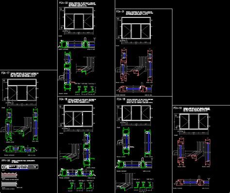 Colección Detallada De Ventanas En DWG 129 22 KB Librería CAD