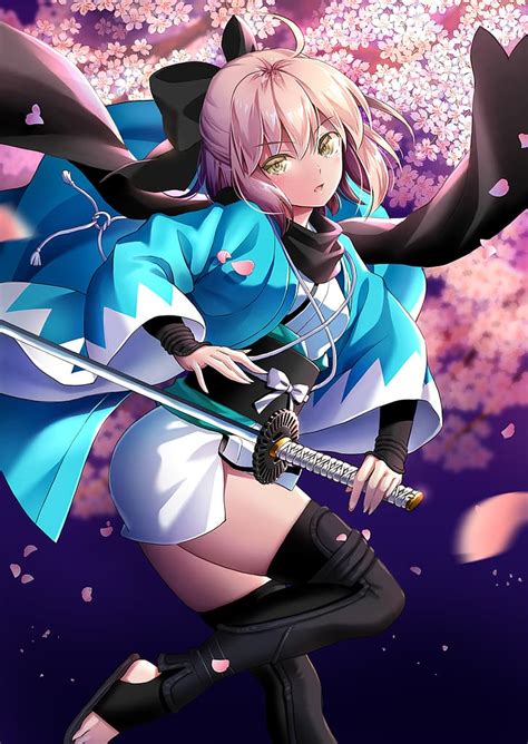 Anime Chicas Anime Fate Series Fate Grand Order Okita Souji Ahoge