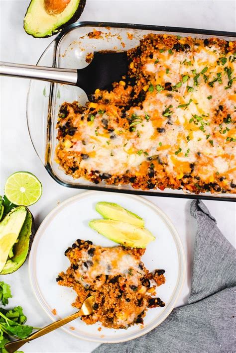 This Vegetarian Quinoa Casserole Is Made With Black Beans And Mexican