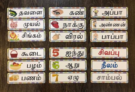 Tamil Flash Cards