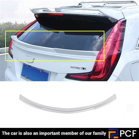 ABS White Rear Door Tail Trunk Spoiler Wing Lip For Cadillac XT4 2019