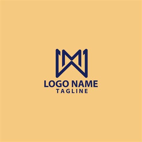 Premium Vector Initial Letter WM MW Logo Design Vector