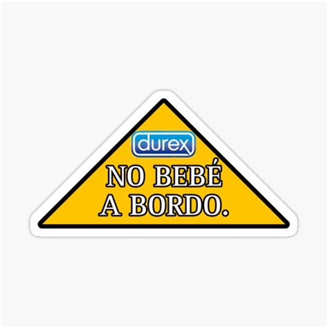 No Beb A Bordo Durex Sticker For Sale By Tehi Redbubble