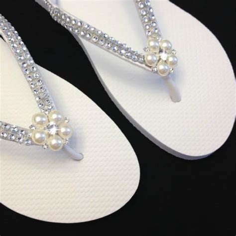 Bridal Flip Flops Bridal Flipflop Wedding Flip Flops Pearls