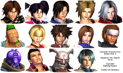 Playstation 2 Bloody Roar 3 Character Portraits The Spriters Resource