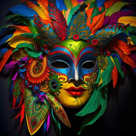 Brazilian Carnival mask - Forkandspoon Art - Digital Art & AI, Ethnic ...