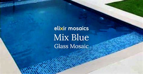 EGM Mix Blue Glass Mosaic Swimming Pool Tile In UAE Elixir