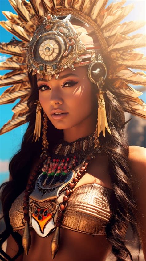 Aztec Princess Warrior #137 | Native american women art, Native ...