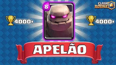 CLASH ROYALE Melhor Deck de GOLEM Para 4000 Troféus YouTube