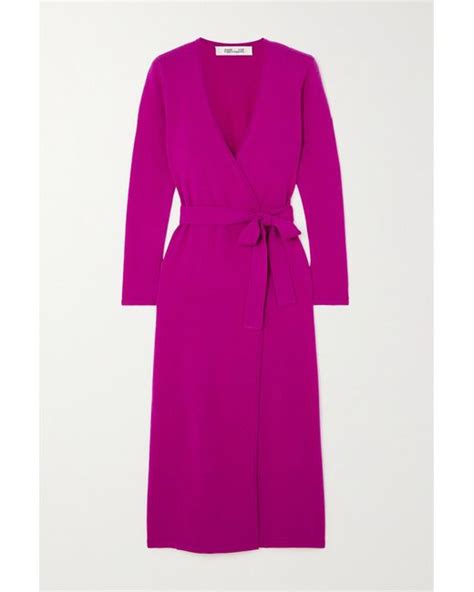 Diane Von Furstenberg Astrid Wool And Cashmere Blend Midi Wrap Dress In