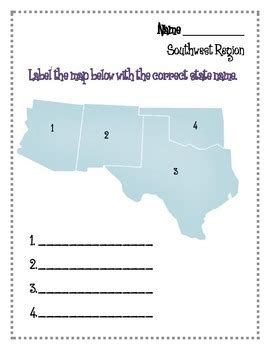 Southwest States And Capitals Map Images