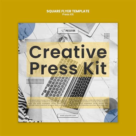 Free PSD | Press kit template design