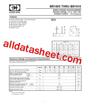 BR101 Datasheet PDF GOOD ARK Electronics