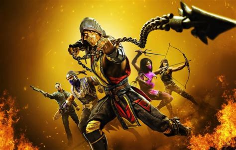 Download Wallpaper Rain Scorpion Terminator Mortal Kombat Rambo Mortal Kombat 11 Ultimate