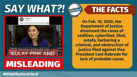 VERA FILES FACT CHECK Video With MISLEADING Claim On Robredos