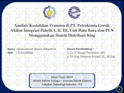 Pdf Analisis Kestabilan Transien Di Pt Petrokimia Gresik