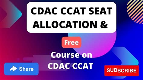 Cdac C Cat Seat Allocation And Free Course On Cdac Ccat Preparation