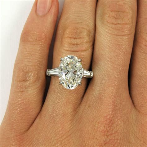 Gia Certified Carat Oval Cut Diamond Classic Platinum Engagement