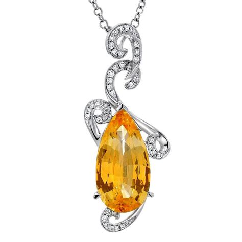 Natural Yellow Sapphire Pendant 5 13 Carats GRS Certified Ceylon