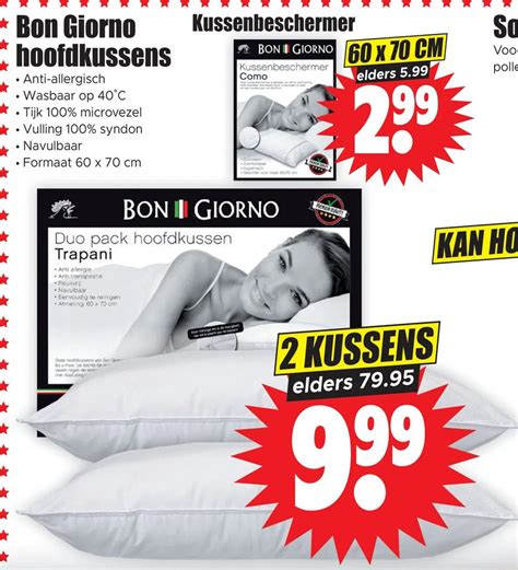 Bon Giorno Hoofdkussens Aanbieding Bij Dirk