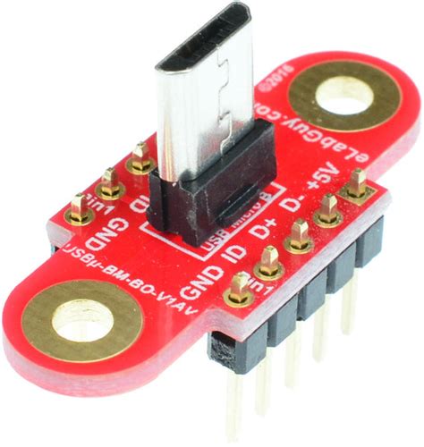 Usbu Bm Bo V1av Micro Usb 20 Type B Male Connector Breakout Board Ver Elabbay