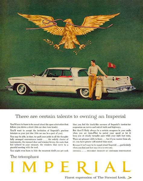 1958 Imperial Ad 04 Chrysler 300c Chrysler Cars Retro Cars Vintage