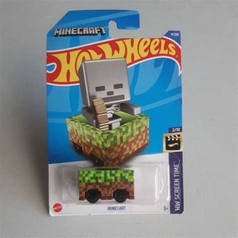 Hot Wheels Minecraft Minecart 2022 Hw Screen Time Shopee Brasil