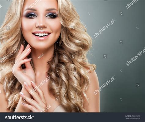 Beautiful Blonde Woman Long Healthy Wavy Stock Photo Shutterstock