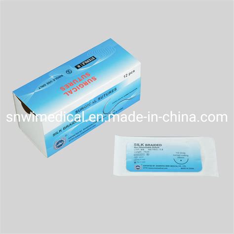 OEM Medical Disposable Sterile Non Absorbable Silk Braided Material