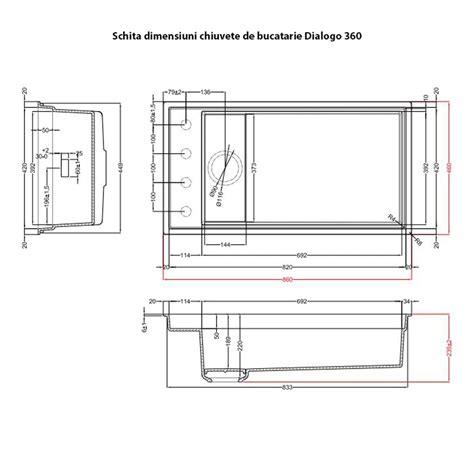 Set Chiuveta Bucatarie Compozit Ceramic Elleci Invisible Dialogo 360