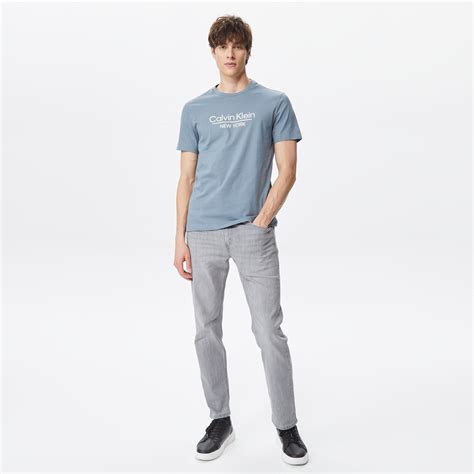 Calvin Klein New York Logo Erkek Gri T Shirt Erkek T Shirt And Polo 34 4936818 Superstep