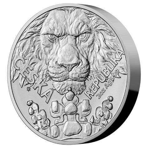 Niue Czech Lion 2 Uncje Srebra 2023 Metal Market Europe