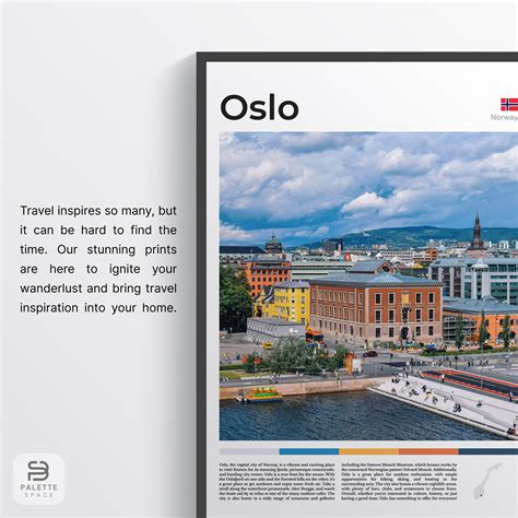 Digital Oslo Poster Set Of 5 Wall Art Oslo Print Oslo Map Art Oslo