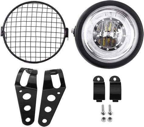 Amazon Reminnbor Faro Led Moto LED ヘッドライト オートバイ LED ヘッドランプ グリル サイド