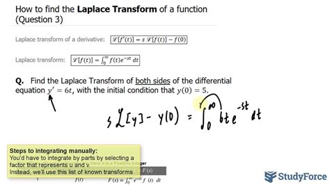 📚 How To Find The Laplace Transform Of A First Derivative Function Question 3 Youtube