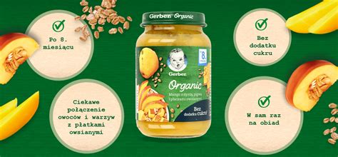 Gerber Organic Deserek Mango Z Dyni Pigw I P Atkami Owsianymi Dla