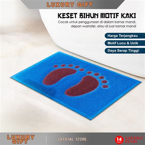 Jual Keset Bihun Motif Kaki Keset Karet Pvc Anti Slip Keset Teras