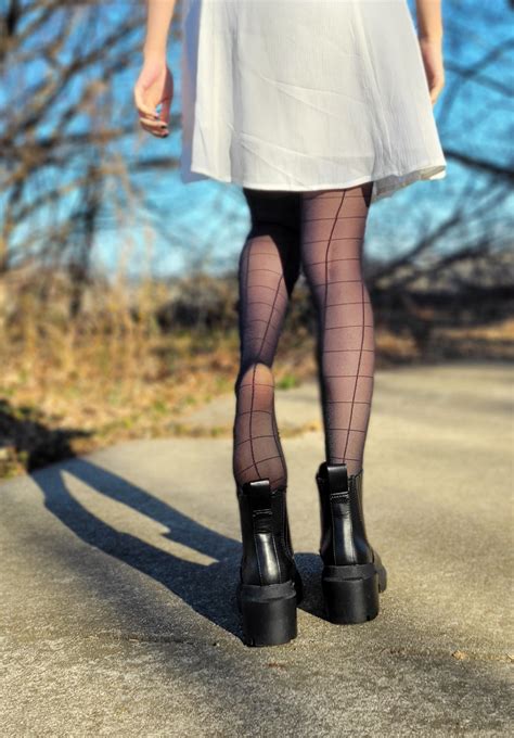 Black Boots Sheer Tights Fun With Feet