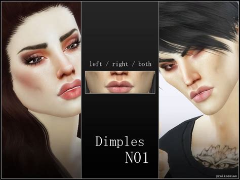 Pralinesims' Dimples N01 | Dimples, Sims 4 cc skin, Skin