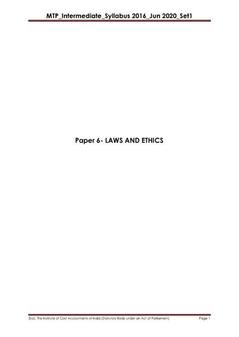 Paper 6 Set1 Questions Paper 6 Laws And Ethics Paper 6 Laws And