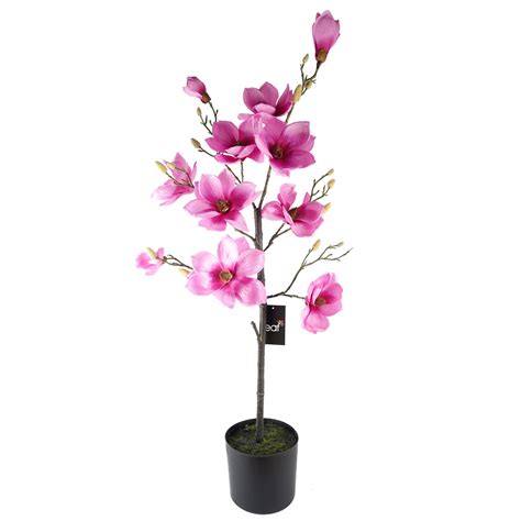 Cm Magnolia Artificial Tree Pink Potted Leaf Design Wholesale