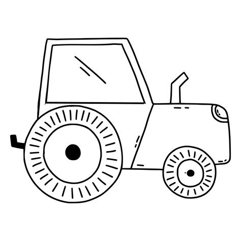 Tractor. Vector doodle illustration. Farm equipment. 6698711 Vector Art ...