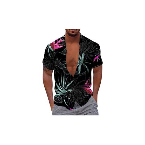 Coolsterster Camicia Hawaiana Uomo Manica Corta Estiva Con Stampa