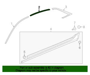 Cadillac Ct Rear Passenger Side Door Window Upper Reveal