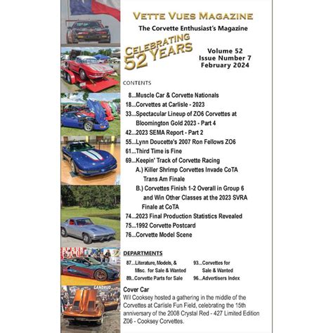 Thrilling Events And Exclusive Features Vette Vues Magazine S February