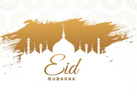 Islamic Eid Mubarak Metallic Gold Background Vector Art At Vecteezy